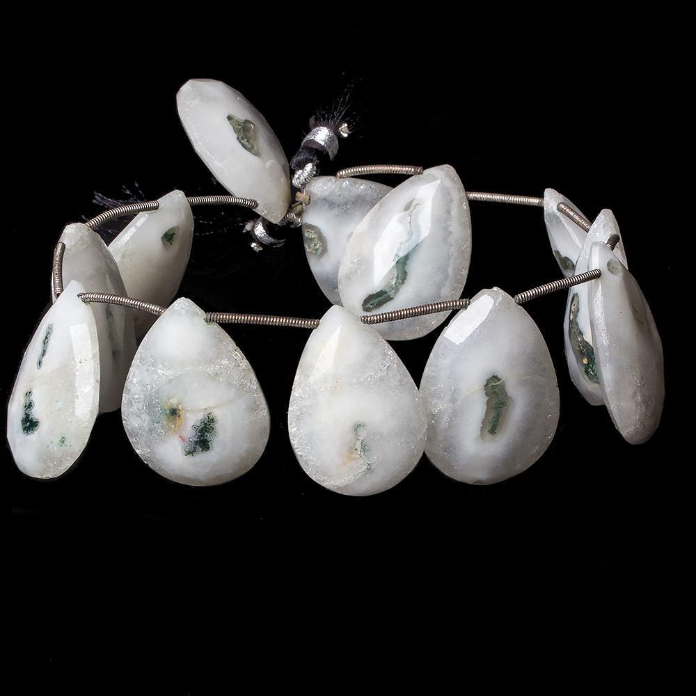 27x18-29x20mm Peacock Solar Quartz faceted pear beads 9 inch 12 pieces (ONLINE ORDER ONLY)