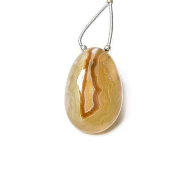 27x18mm Amber Brown Concentric Agate Drusy Freeform Focal Bead 1 piece (ONLINE ORDER ONLY)