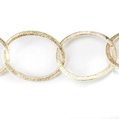 27x23mm 14kt Gold plated Brushed Oval Link Chain by the foot (ONLINE ORDER ONLY)