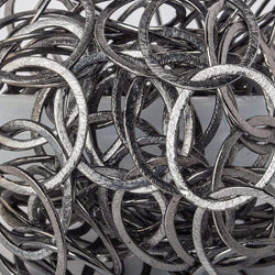 27x23mm Black Gold plated Brushed Oval Link Chain by the foot (ONLINE ORDER ONLY)