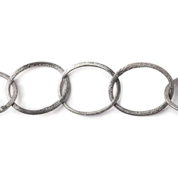 27x23mm Black Gold plated Brushed Oval Link Chain by the foot (ONLINE ORDER ONLY)