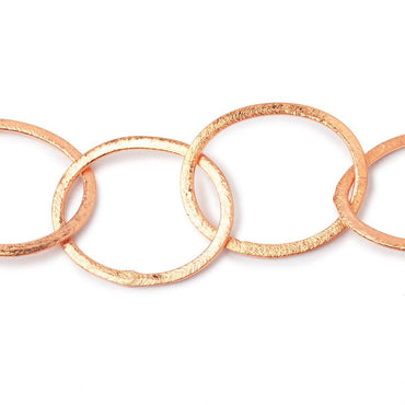 27x23mm Copper Brushed Oval Link Chain (ONLINE ORDER ONLY)