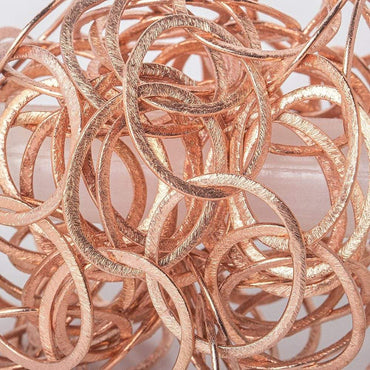 27x23mm Rose Gold plated Brushed Oval Link Chain (ONLINE ORDER ONLY)