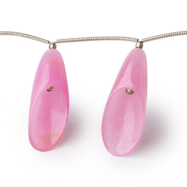 28-32mm Pink Chalcedony Petal Drop Beads 6 inch 7 pieces (ONLINE ORDER ONLY)