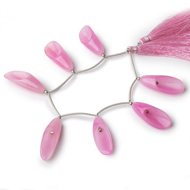 28-32mm Pink Chalcedony Petal Drop Beads 6 inch 7 pieces (ONLINE ORDER ONLY)