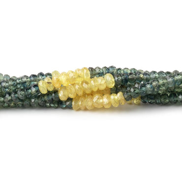 2.8-3.6mm Multi Color Sapphire Faceted Rondelles 16 inch 221 Beads (ONLINE ORDER ONLY)