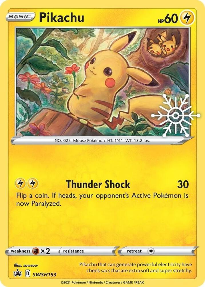 Pikachu (SWSH153) (Holiday Calendar) [Sword & Shield: Black Star Promos] (Online Only)