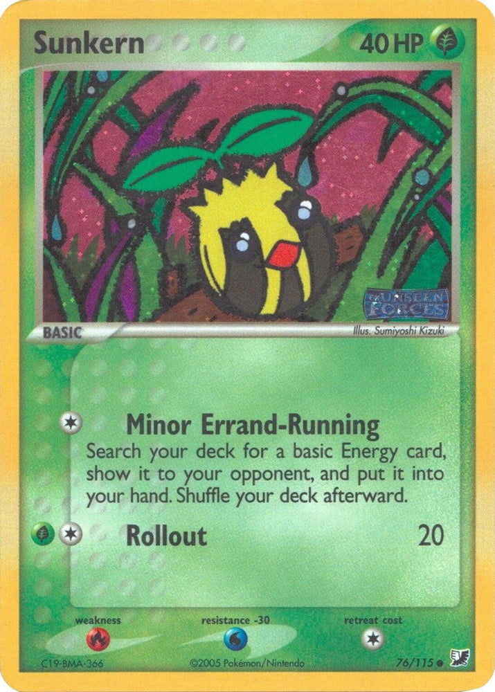 Sunkern (76/115) (Stamped) [EX: Unseen Forces] (Online Only)