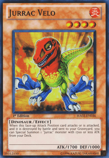 Jurrac Velo [HA02-EN036] Super Rare (ONLINE ORDER ONLY)