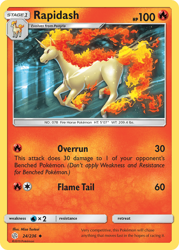 Rapidash (24/236) [Sun & Moon: Cosmic Eclipse] (Online Only)