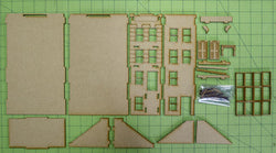 28mm "Brownstone" Row House (MDF) - 28MMDF403 (Online Order Only)