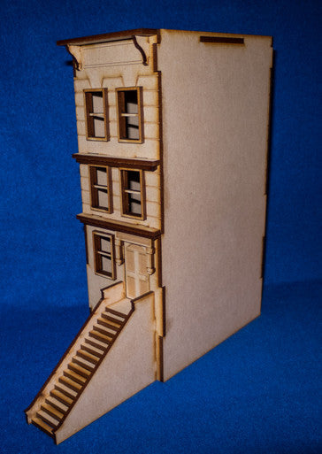 28mm "Brownstone" Row House (MDF) - 28MMDF403 (Online Order Only)