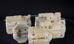 28mm Distressed Concrete Barriers, K-Rails (6 Per Kit) - 28MSCE009 (Online Order Only)