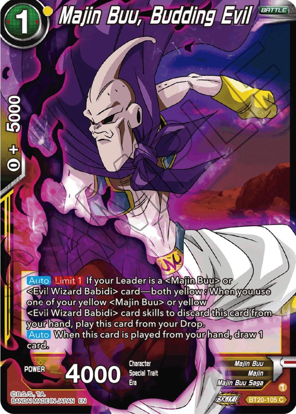 Majin Buu, Budding Evil (BT20-105) [Power Absorbed] (ONLINE ORDER ONLY)