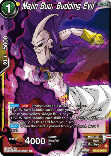 Majin Buu, Budding Evil (BT20-105) [Power Absorbed] (ONLINE ORDER ONLY)