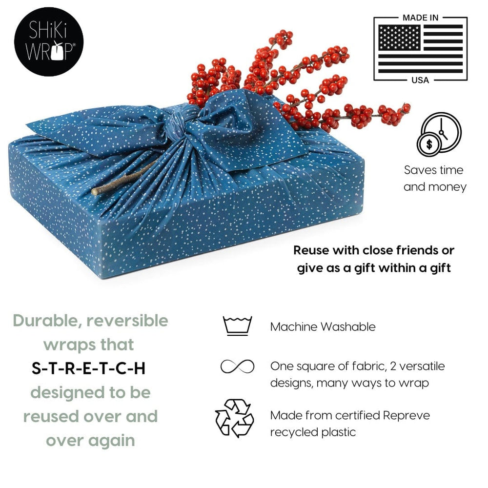Assorted Set of 9 Reusable Cloth Furoshiki Gift Wrap | Holiday Collection (ONLINE ORDER ONLY)
