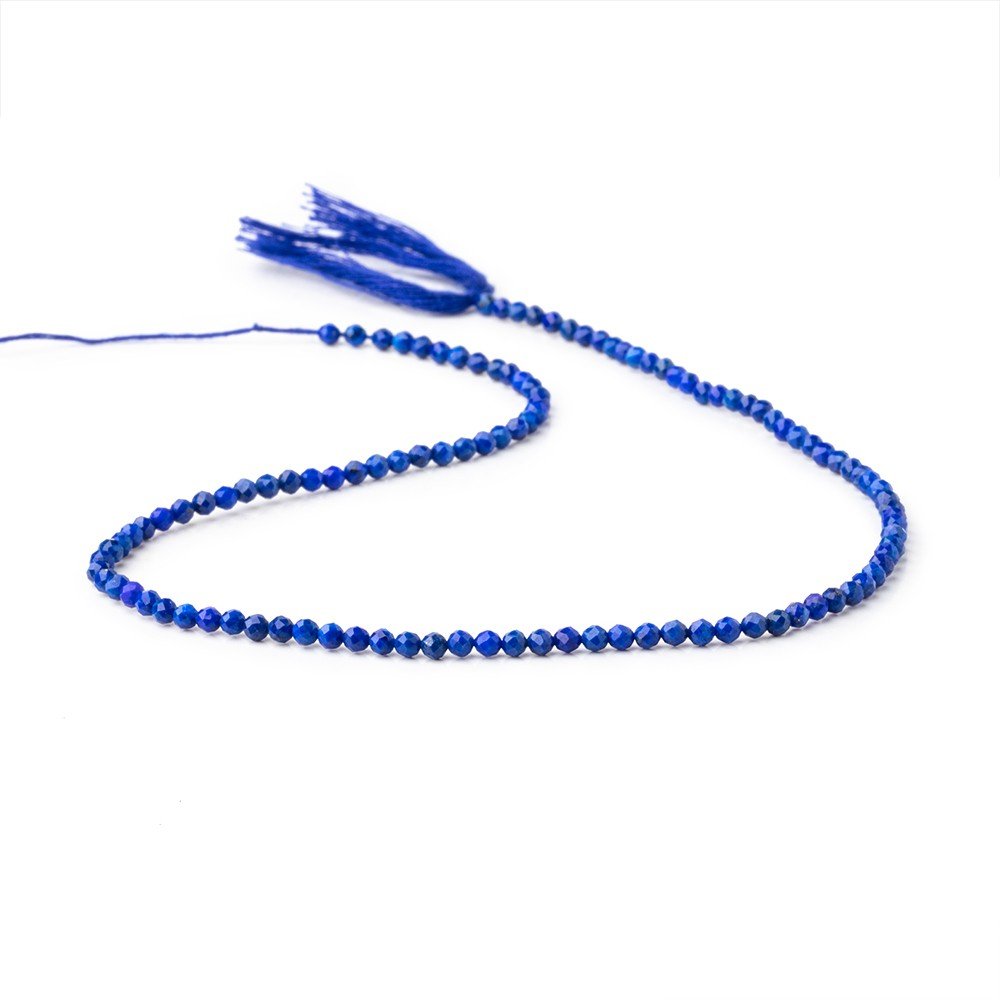 2.8mm Lapis Lazuli Micro faceted round beads 12.5 inches 116 pieces A (ONLINE ORDER ONLY)