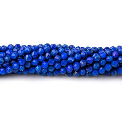 2.8mm Lapis Lazuli Micro faceted round beads 12.5 inches 116 pieces A (ONLINE ORDER ONLY)