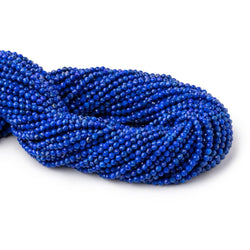 2.8mm Lapis Lazuli Micro faceted round beads 12.5 inches 116 pieces A (ONLINE ORDER ONLY)