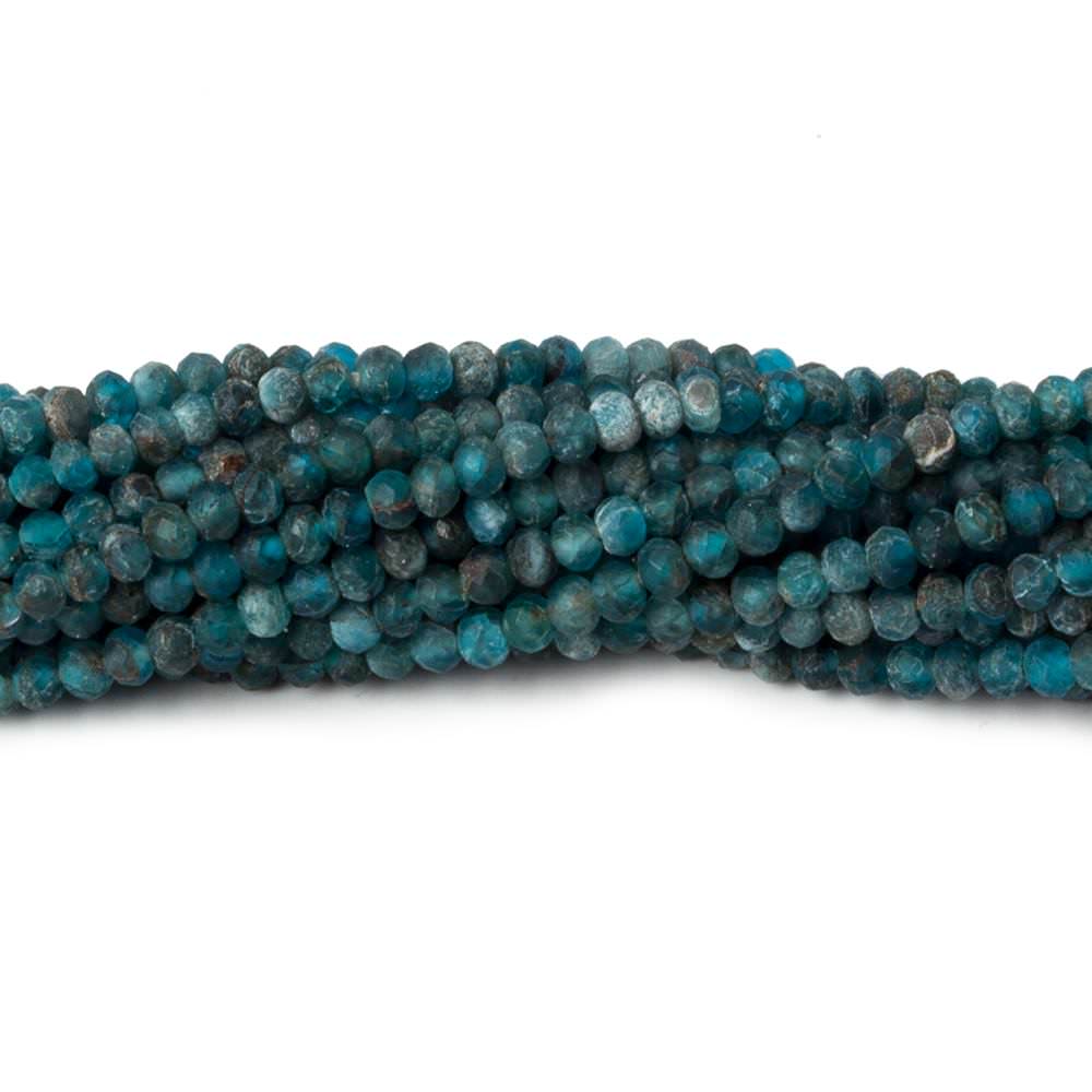 2.8mm Matte Apatite microfaceted rondelle beads 13 inch 159 pieces (ONLINE ORDER ONLY)