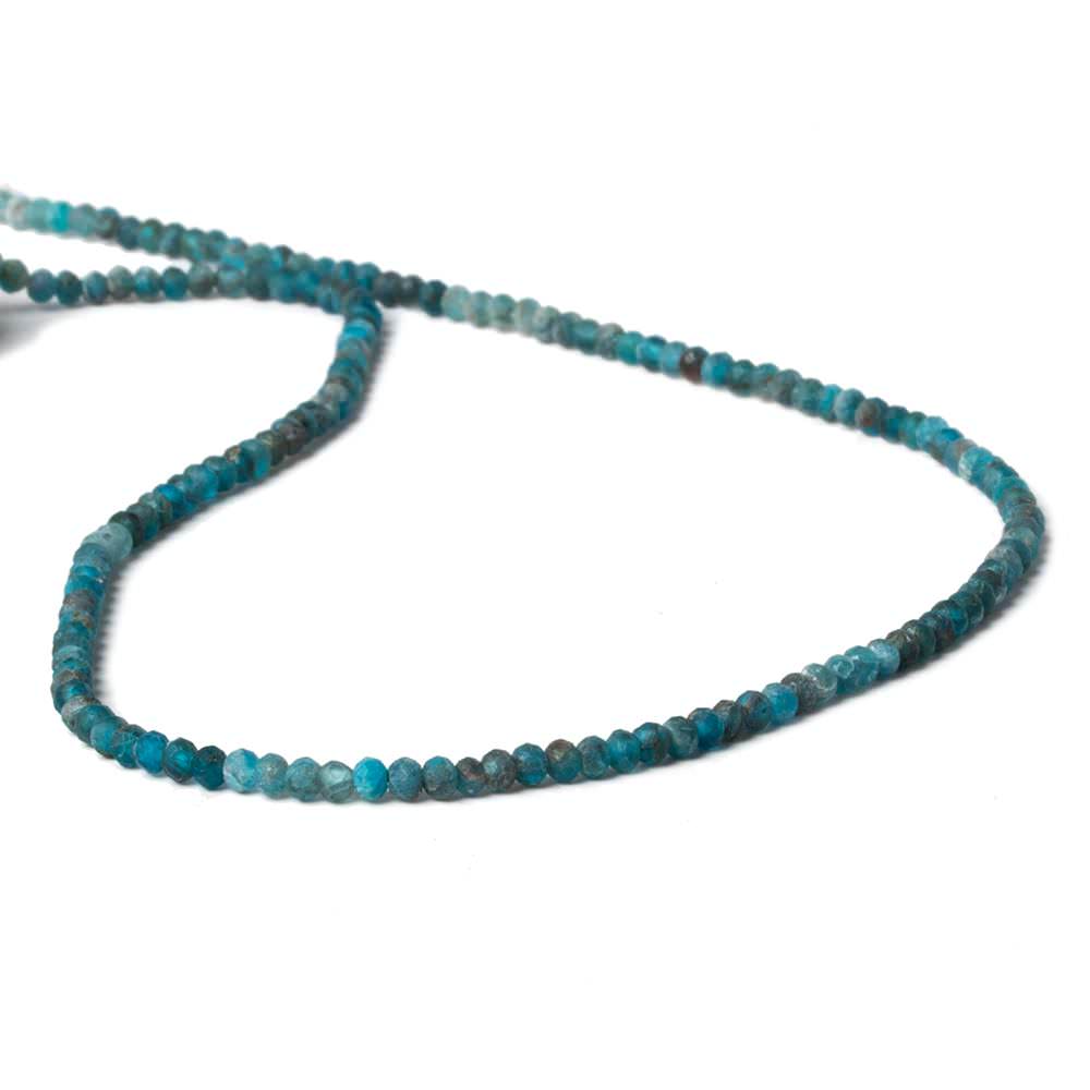 2.8mm Matte Apatite microfaceted rondelle beads 13 inch 159 pieces (ONLINE ORDER ONLY)