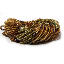 2.8mm Multi Color Tourmaline Micro Faceted Rondelle Beads 15 inch 170 pcs (ONLINE ORDER ONLY)