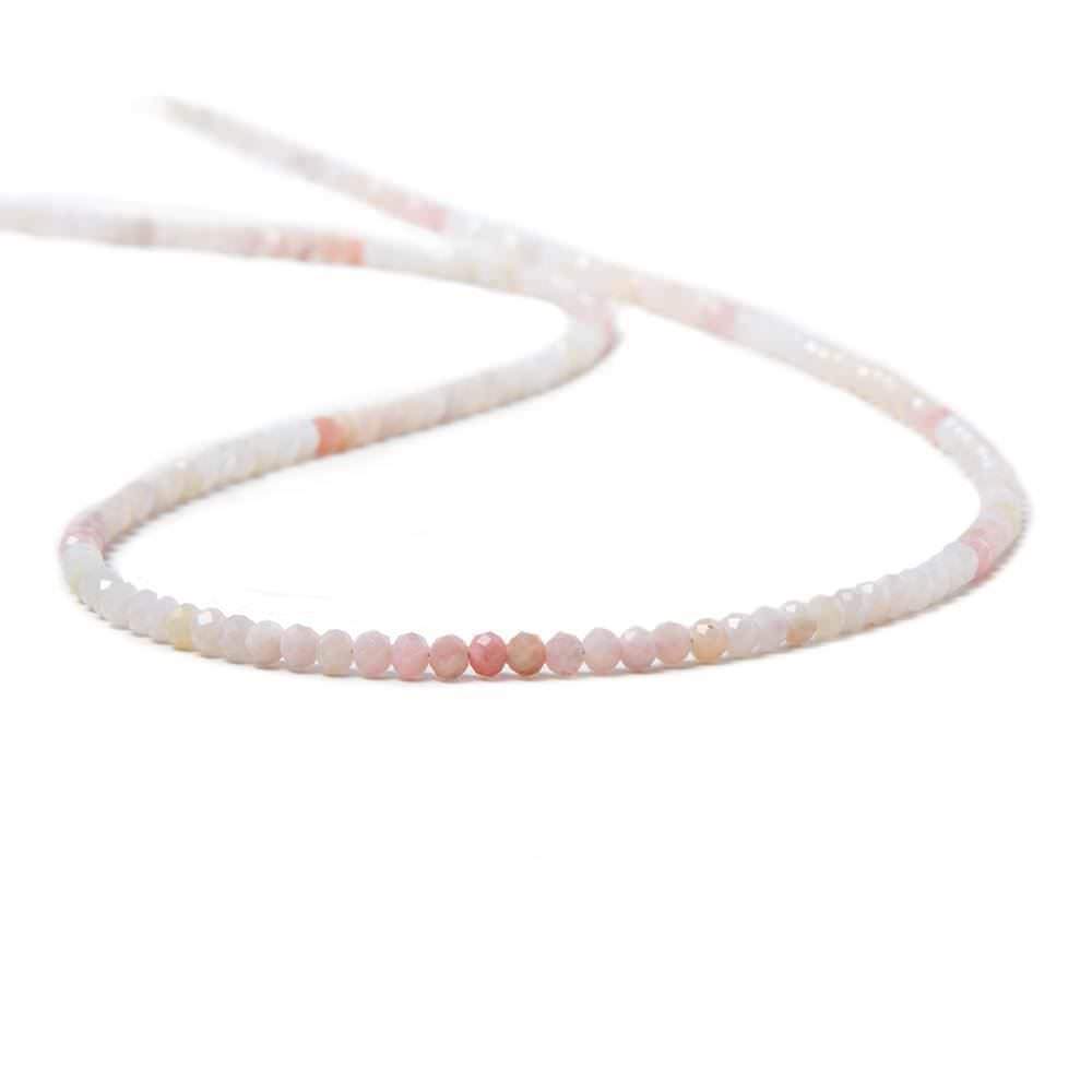 2.8mm Pink Peruvian Opal Micro Faceted Rondelle Beads 18 inch 185 pieces (ONLINE ORDER ONLY)