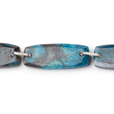 28x10mm Chrysocolla Double Drilled Rectangles 7.5 inch 6 Beads (ONLINE ORDER ONLY)