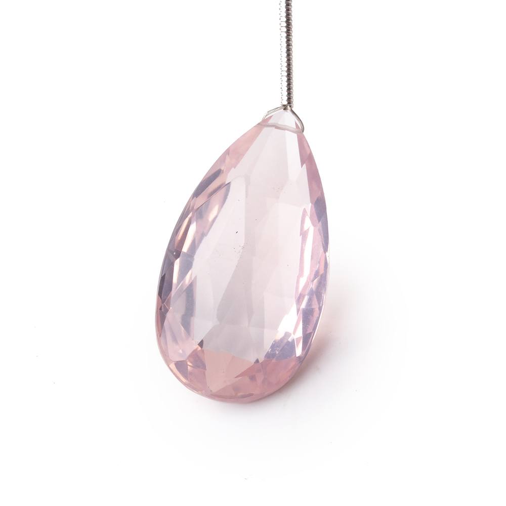 28x15mm Rose Quartz Faceted Pear Focal 1 Bead (ONLINE ORDER ONLY)