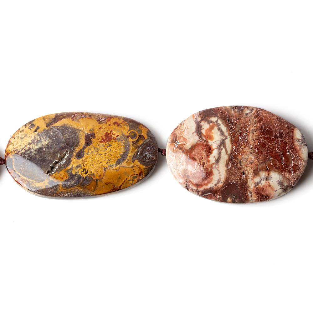 28x20-38x21mm Bird's Eye Agate Plain Oval Beads 15 inch 12 pieces (ONLINE ORDER ONLY)