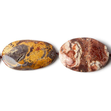 28x20-38x21mm Bird's Eye Agate Plain Oval Beads 15 inch 12 pieces (ONLINE ORDER ONLY)