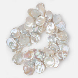 28x21-36x30mm Cream Ultra Keshi Freshwater Pearls 39 pieces AAA Grade (ONLINE ORDER ONLY)