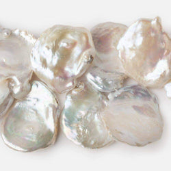 28x21-36x30mm Cream Ultra Keshi Freshwater Pearls 39 pieces AAA Grade (ONLINE ORDER ONLY)