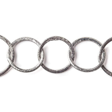 28x23mm & 20mm Black Gold plated Brushed Oval & Round Link Chain by the foot (ONLINE ORDER ONLY)