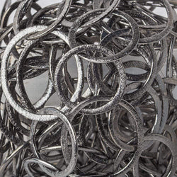 28x23mm & 20mm Black Gold plated Brushed Oval & Round Link Chain by the foot (ONLINE ORDER ONLY)