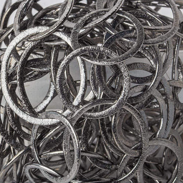 28x23mm & 20mm Black Gold plated Brushed Oval & Round Link Chain by the foot (ONLINE ORDER ONLY)