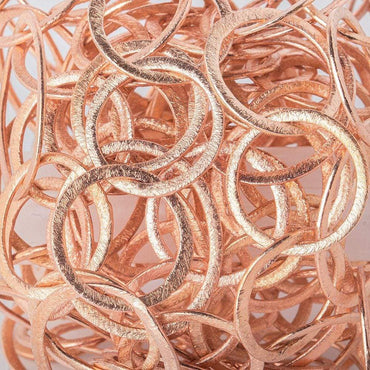 28x23mm & 20mm Rose Gold plated Brushed Oval & Round Link Chain (ONLINE ORDER ONLY)