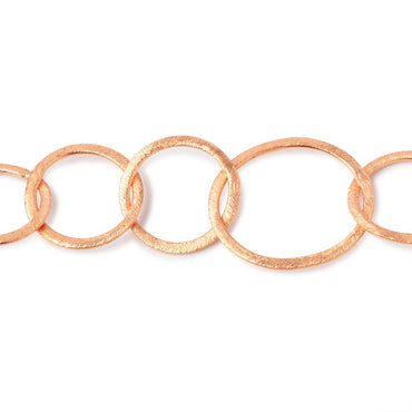 28x23mm and 20mm Copper Brushed Oval & Round Link Chain (ONLINE ORDER ONLY)