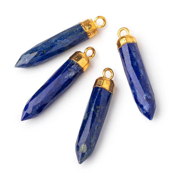 28x5mm Gold Leafed Lapis Lazuli Spike Pendant 1 piece (ONLINE ORDER ONLY)