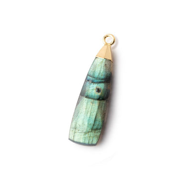 28x9mm Gold Leafed Labradorite Elongated Triangle Pendant 1 piece (ONLINE ORDER ONLY)