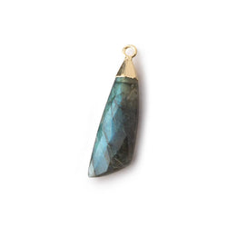 28x9mm Gold Leafed Labradorite Fancy Shape Pendant 1 piece (ONLINE ORDER ONLY)
