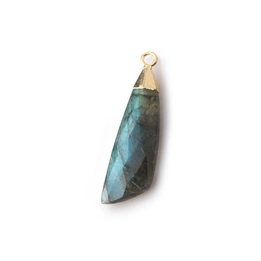 28x9mm Gold Leafed Labradorite Fancy Shape Pendant 1 piece (ONLINE ORDER ONLY)