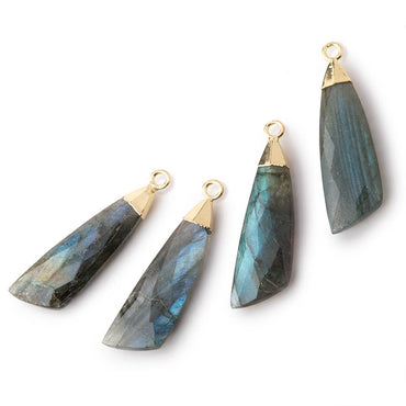 28x9mm Gold Leafed Labradorite Fancy Shape Pendant 1 piece (ONLINE ORDER ONLY)