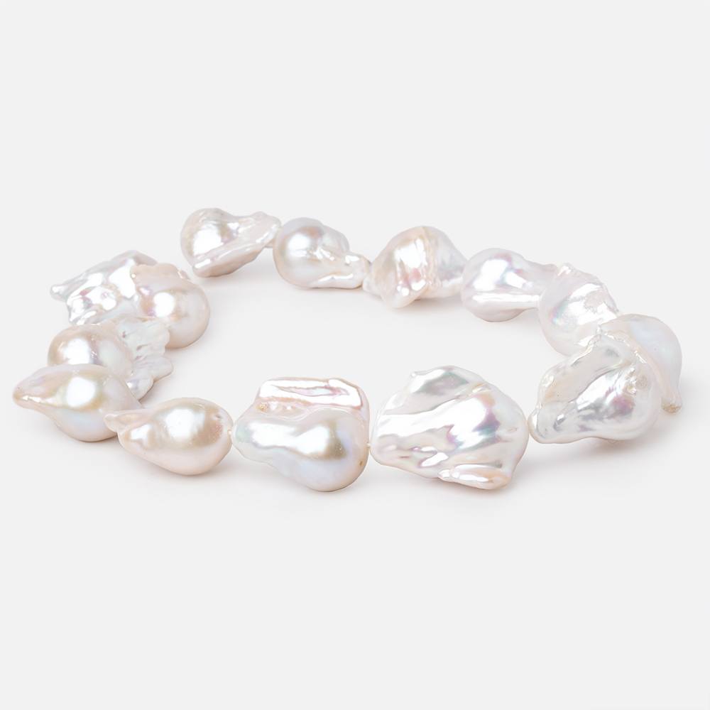 29-32mm Off White Ultra Baroque Freshwater Pearls 16 inch 14 Beads AAA (ONLINE ORDER ONLY)