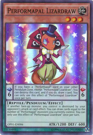 Performapal Lizardraw [OP01-EN006] Super Rare (ONLINE ORDER ONLY)