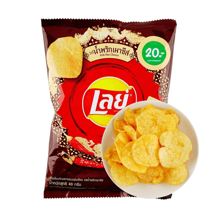 【Exclusive Thai Flavor】 Lays Potato Chips, Thai Chili Cheese Flavor, 1.41 oz (ONLINE ORDER ONLY)