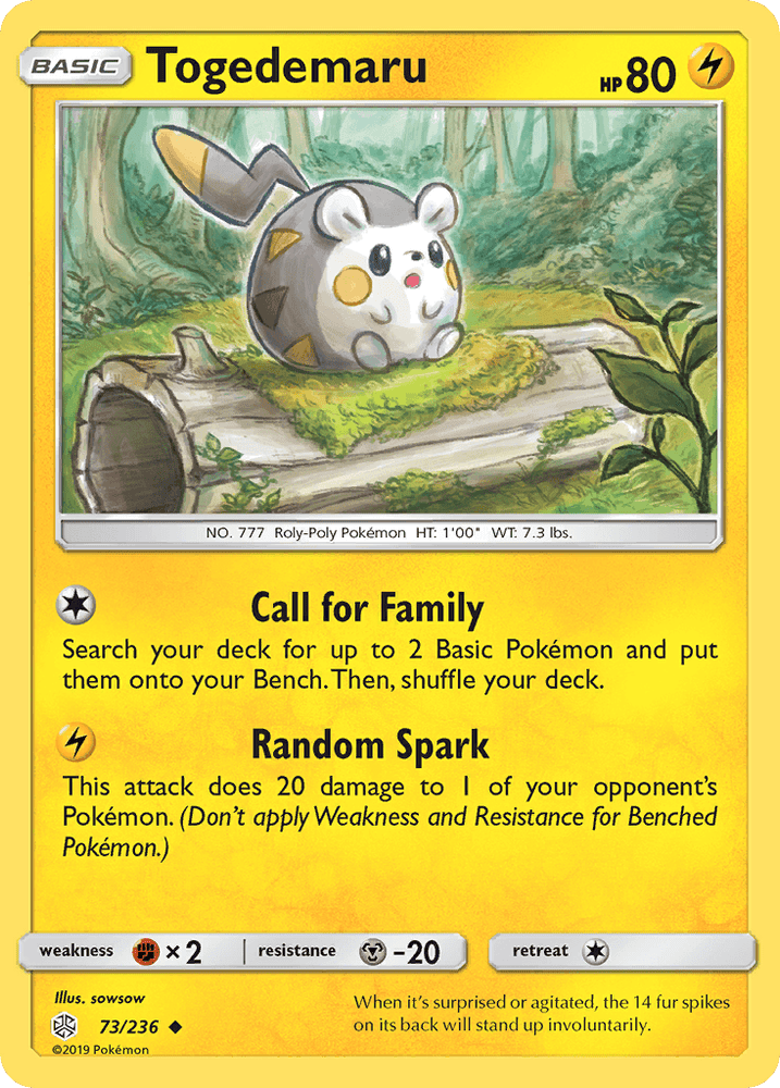 Togedemaru (73/236) [Sun & Moon: Cosmic Eclipse] (Online Only)