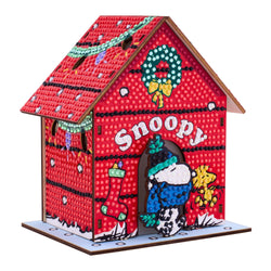 Diamond Art Club – Gem House: The Peanuts Holiday 3D Snoopy Diamond Painting Model (Round Drill, 5.4" x 4.9" x 3") (ONLINE ORDER ONLY)