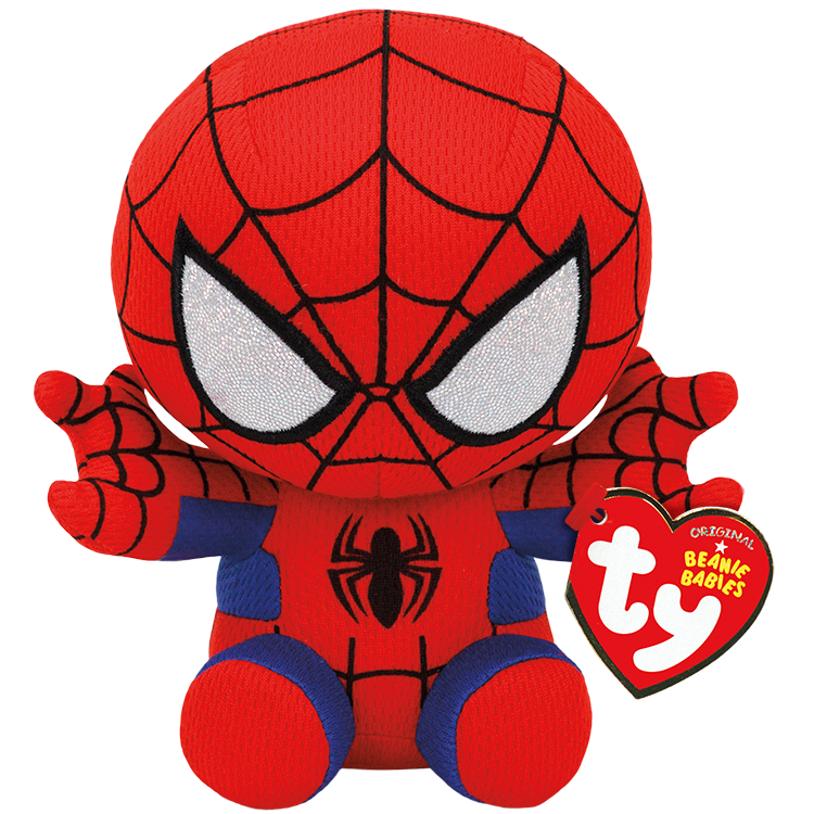 Ty Marvel Beanie Babies: Spiderman (Small) (ONLINE ORDER ONLY)
