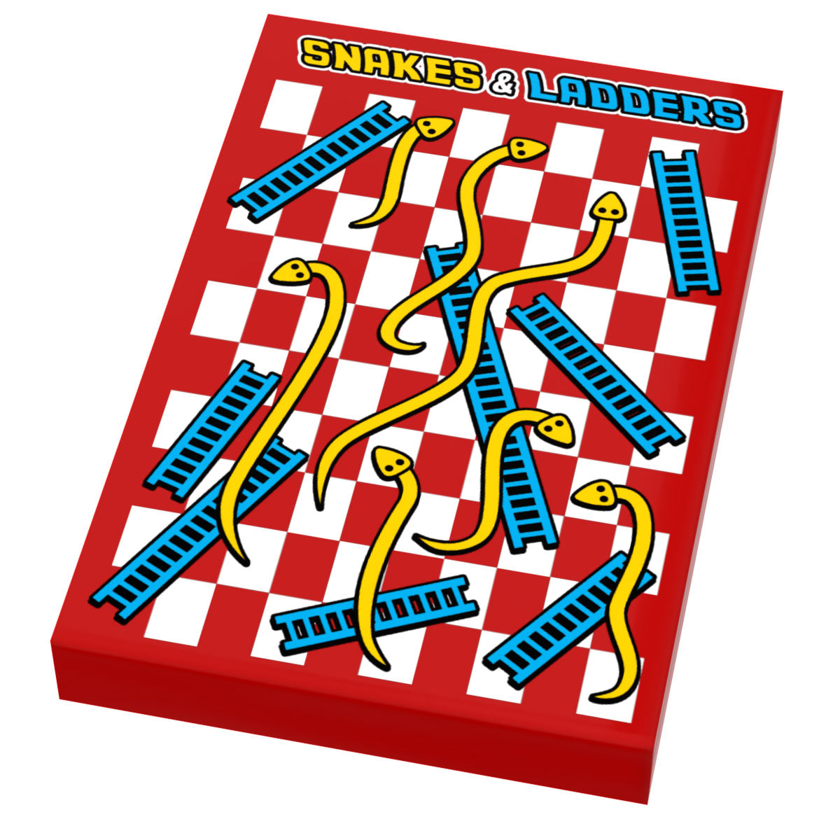 Snakes & Ladders - Custom Printed 2x3 Tile made with LEGO part (Online Order Only)